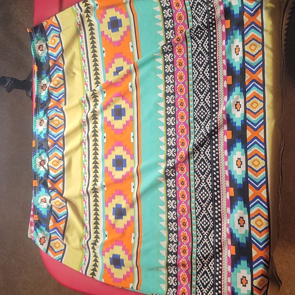Knee length Aztec style skirt